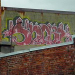 Tag on the backside of Wilson Ford in Ballard, Washington &copy; Mahalie Pech