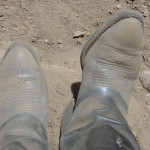 My dusty boots on the trail at Salmon la Sac, Washington. &copy; Mahalie Pech