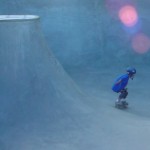 Kid in the bowl at the Ballard Skate Park, Seattle, Washington. &copy; Mahalie Pech
